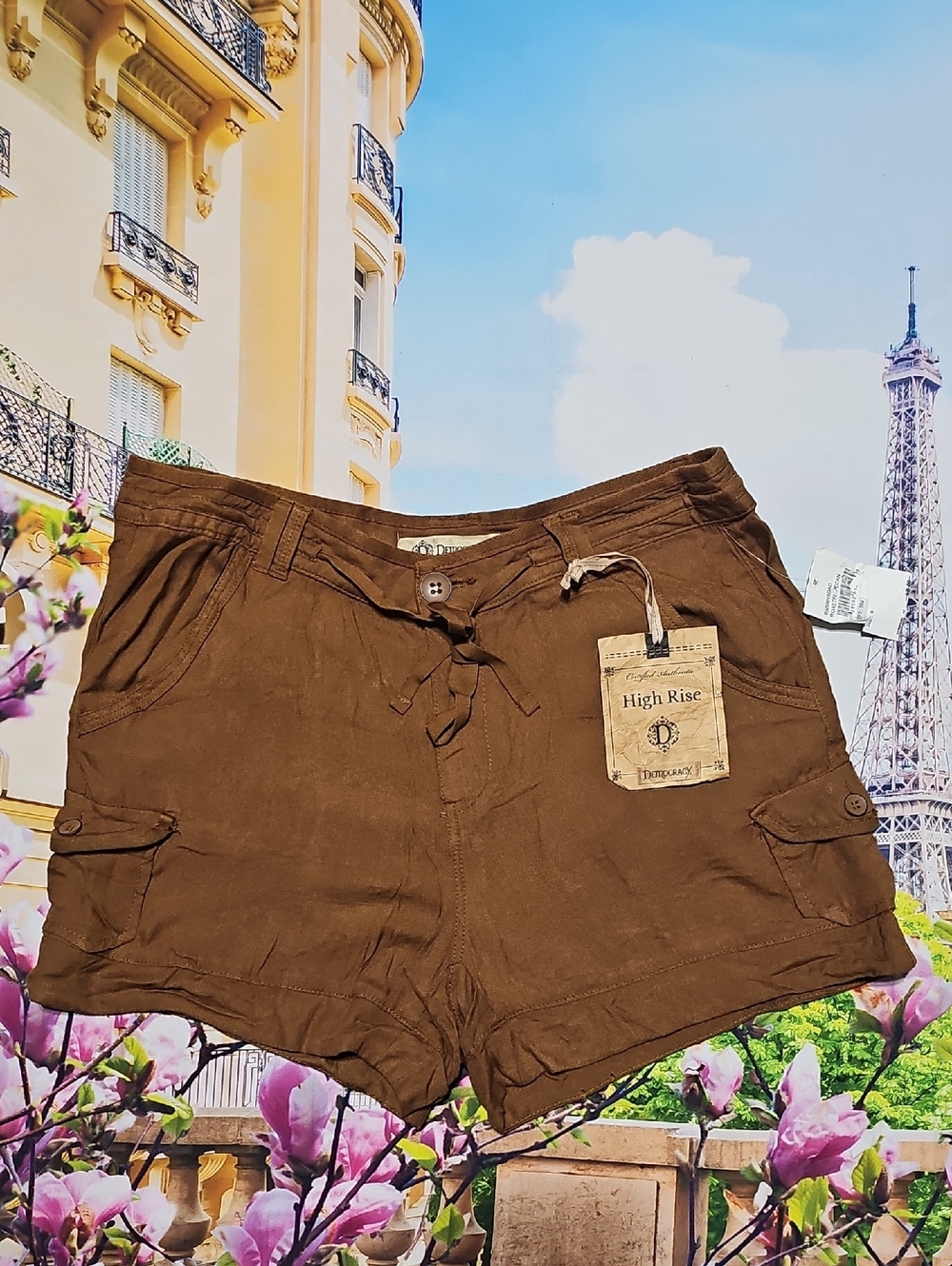 Democracy High Rise Utility Shorts Size‎ 6 NWT